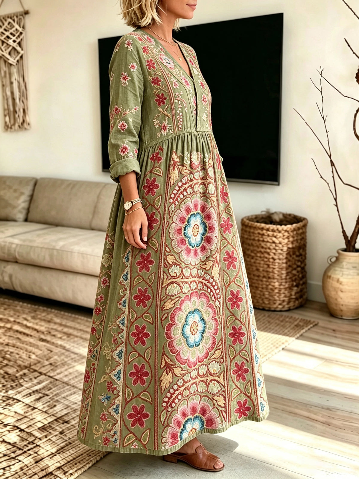 Women's Tribal Maxi Dress