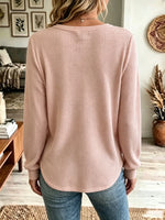 Women's Waffle Knit Henley Top