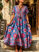 Women's Floral Peace Print Maxi Dress